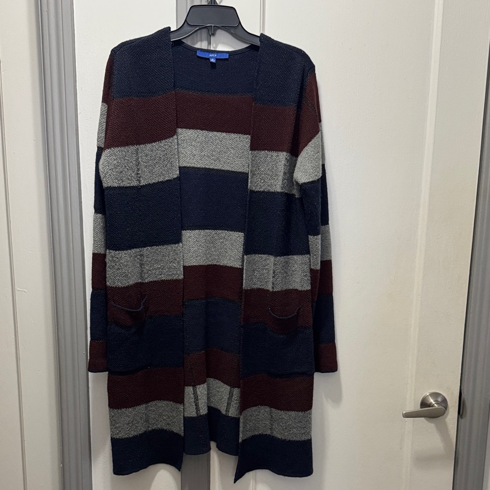 Apt. 9 Women's Colorblock Cardigan - Navy, Gray, Burgundy